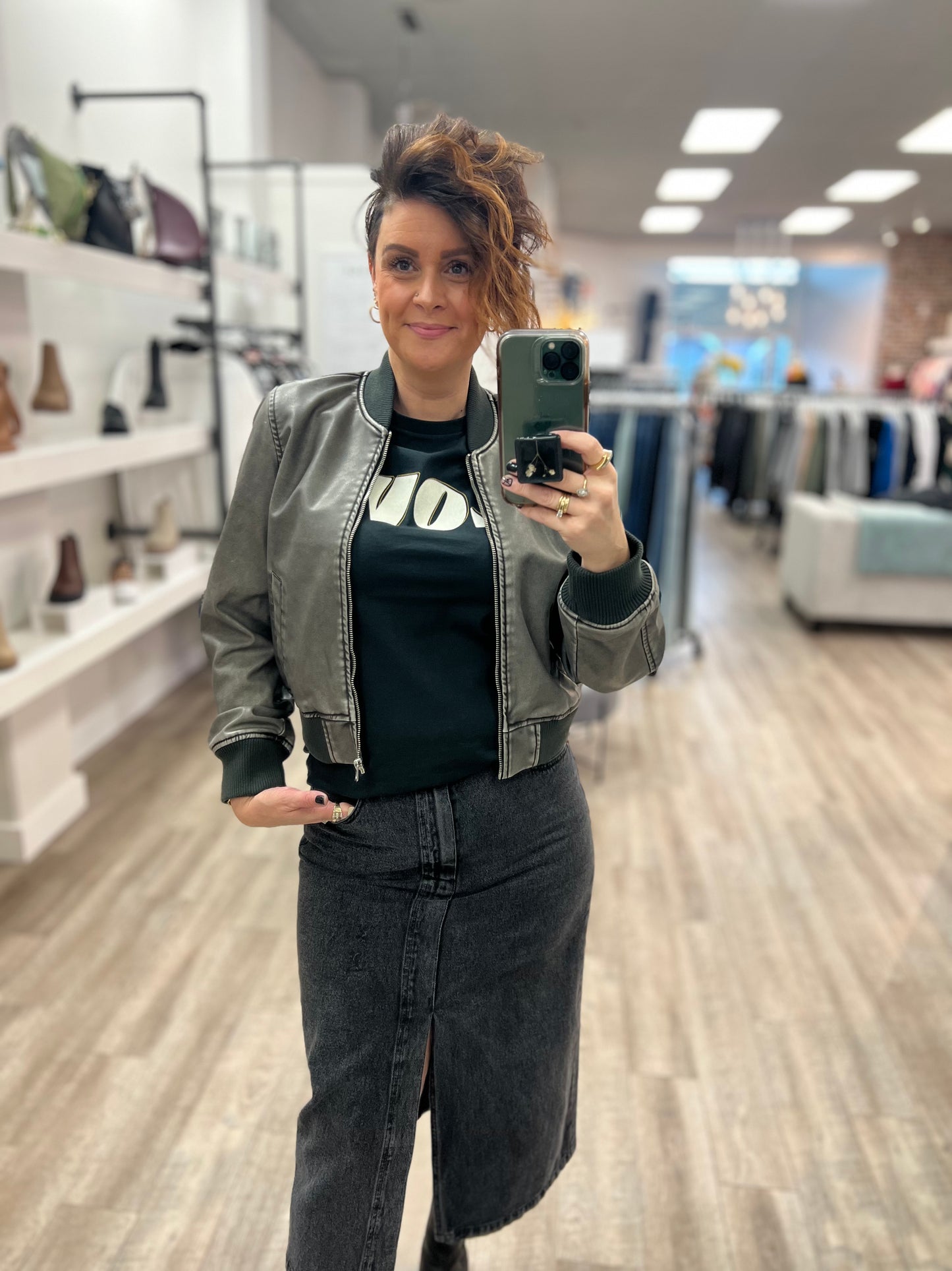 Grey/Black Bomber Jacket