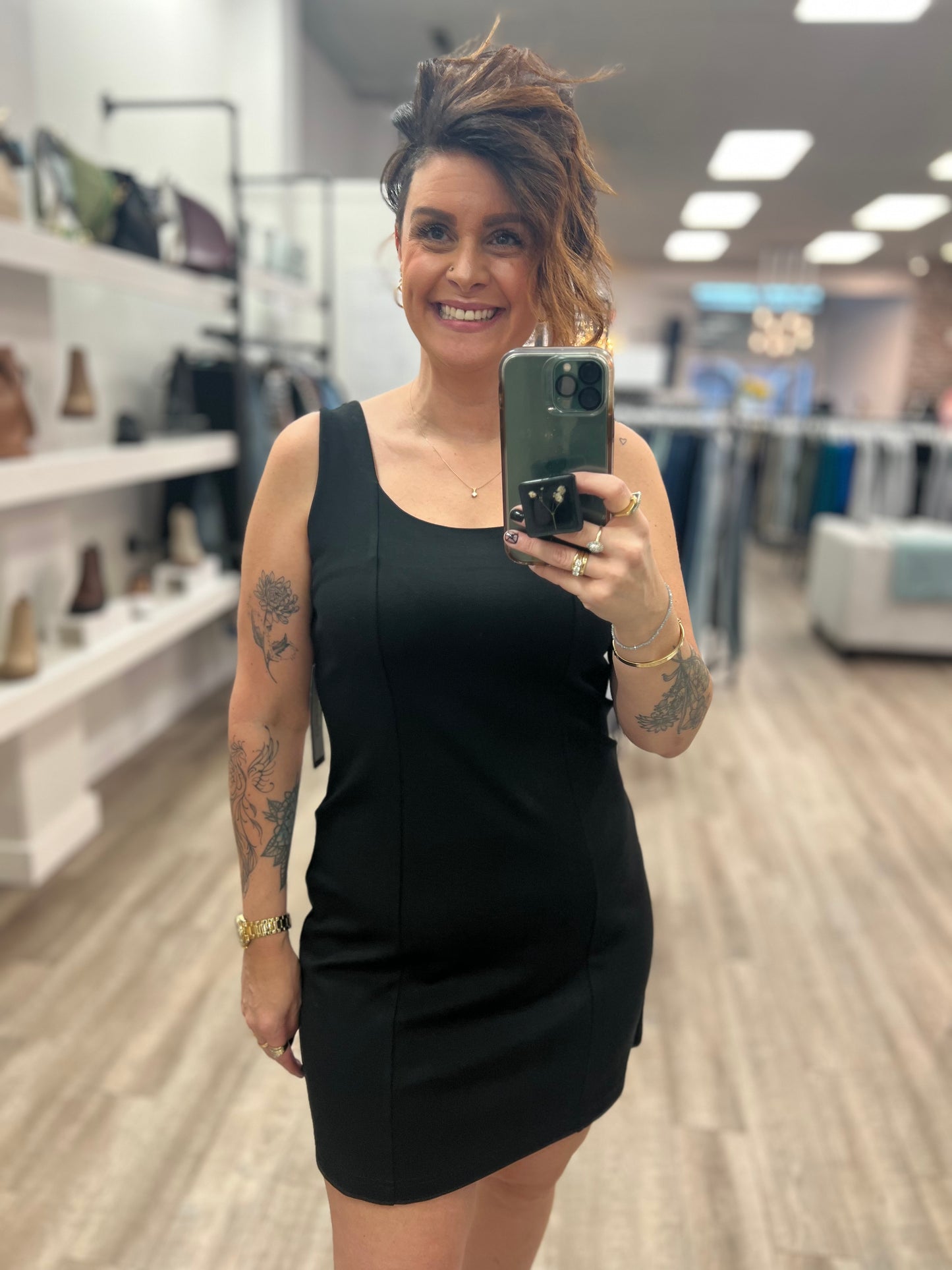 Tank Top Dress in Black