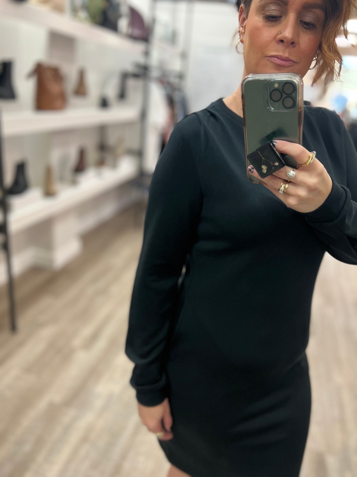 The Garcia Long Sleeve Dress in Black