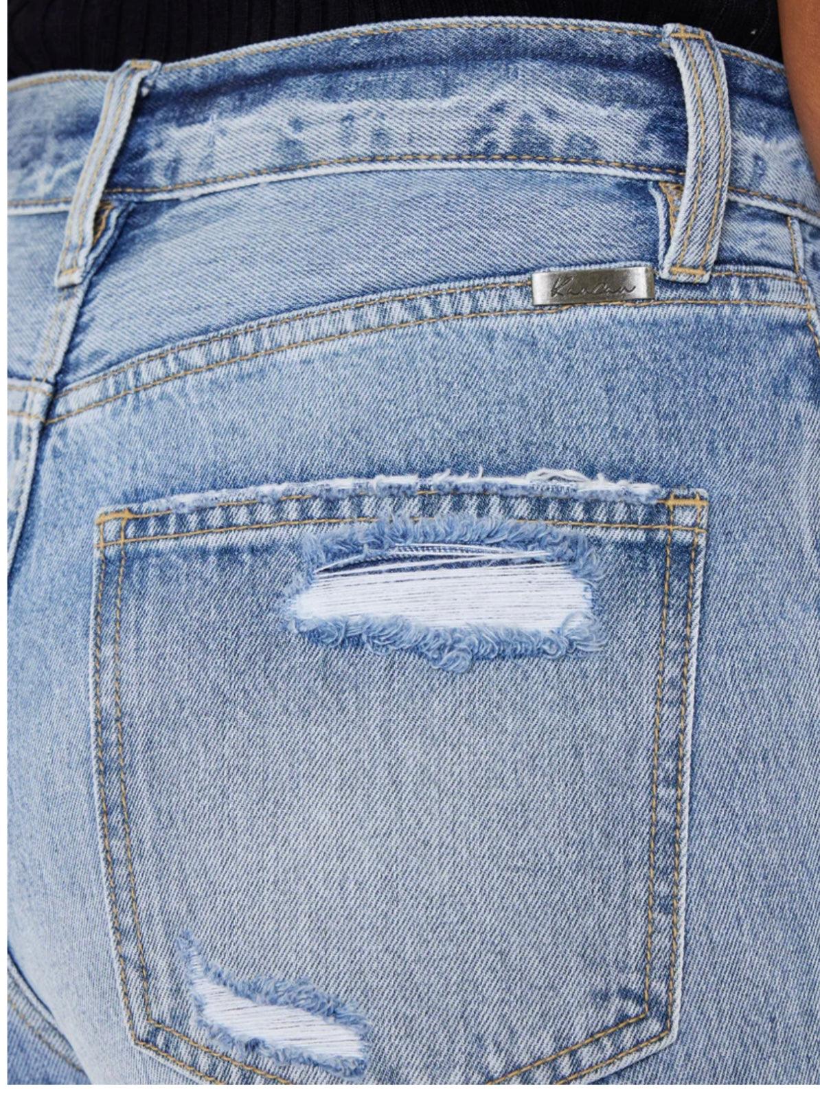 Kancan Kiara Ultra High Rise 90's Boyfriend Jeans in Light Wash