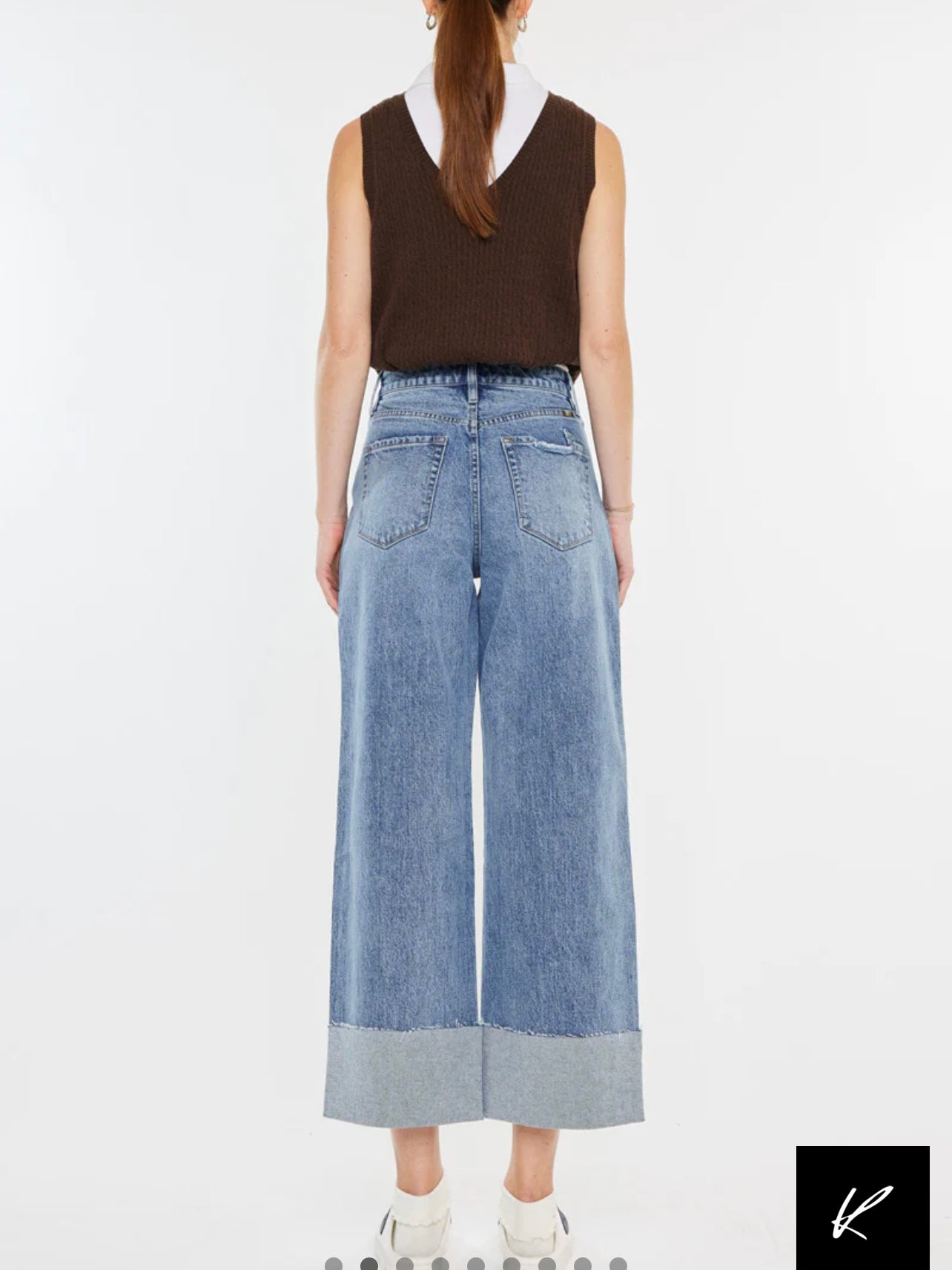 The Alfie 90's Cropped Wide Leg Jeans