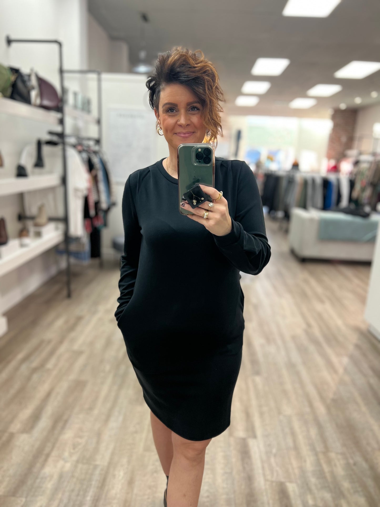 The Garcia Long Sleeve Dress in Black