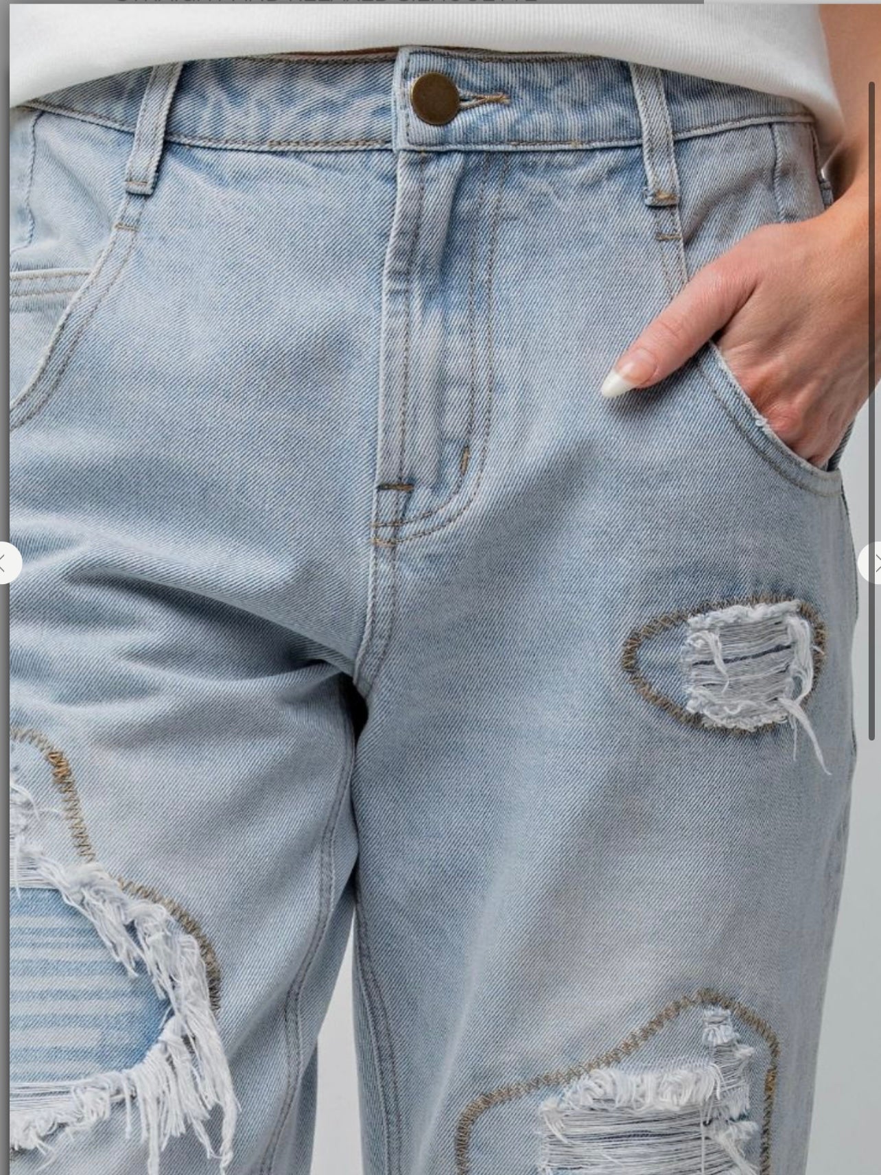 Distressed Denim Pants