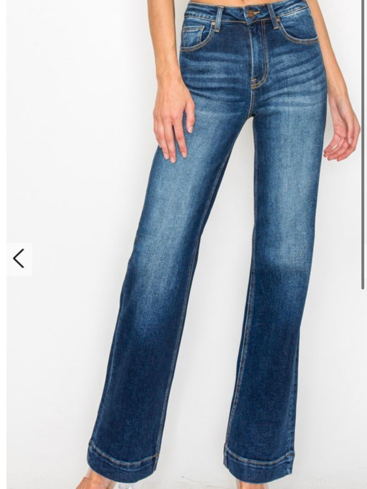 High Rise Straight Jean in Dark