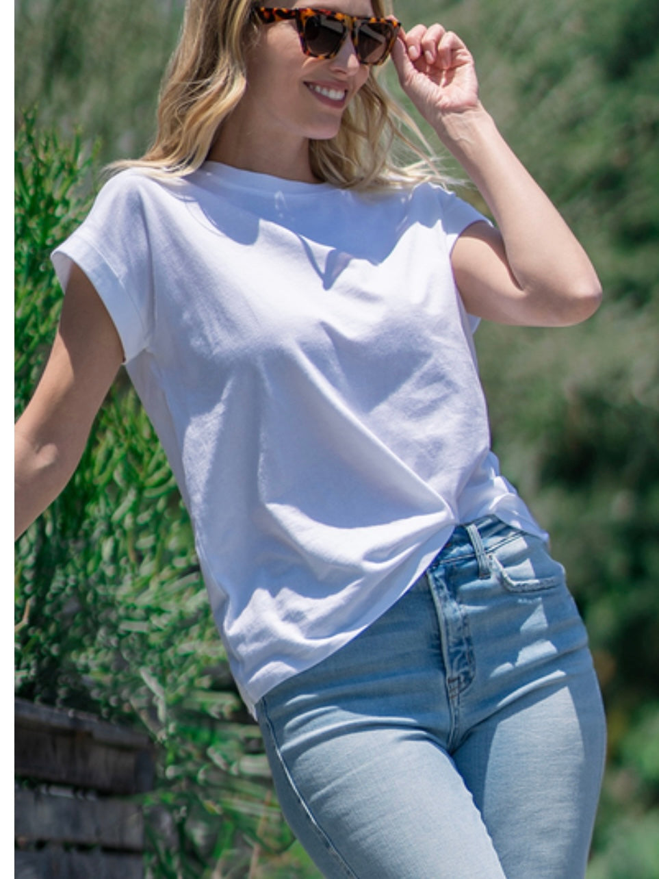 Rocky Rolled Up Sleeve Shirt in White