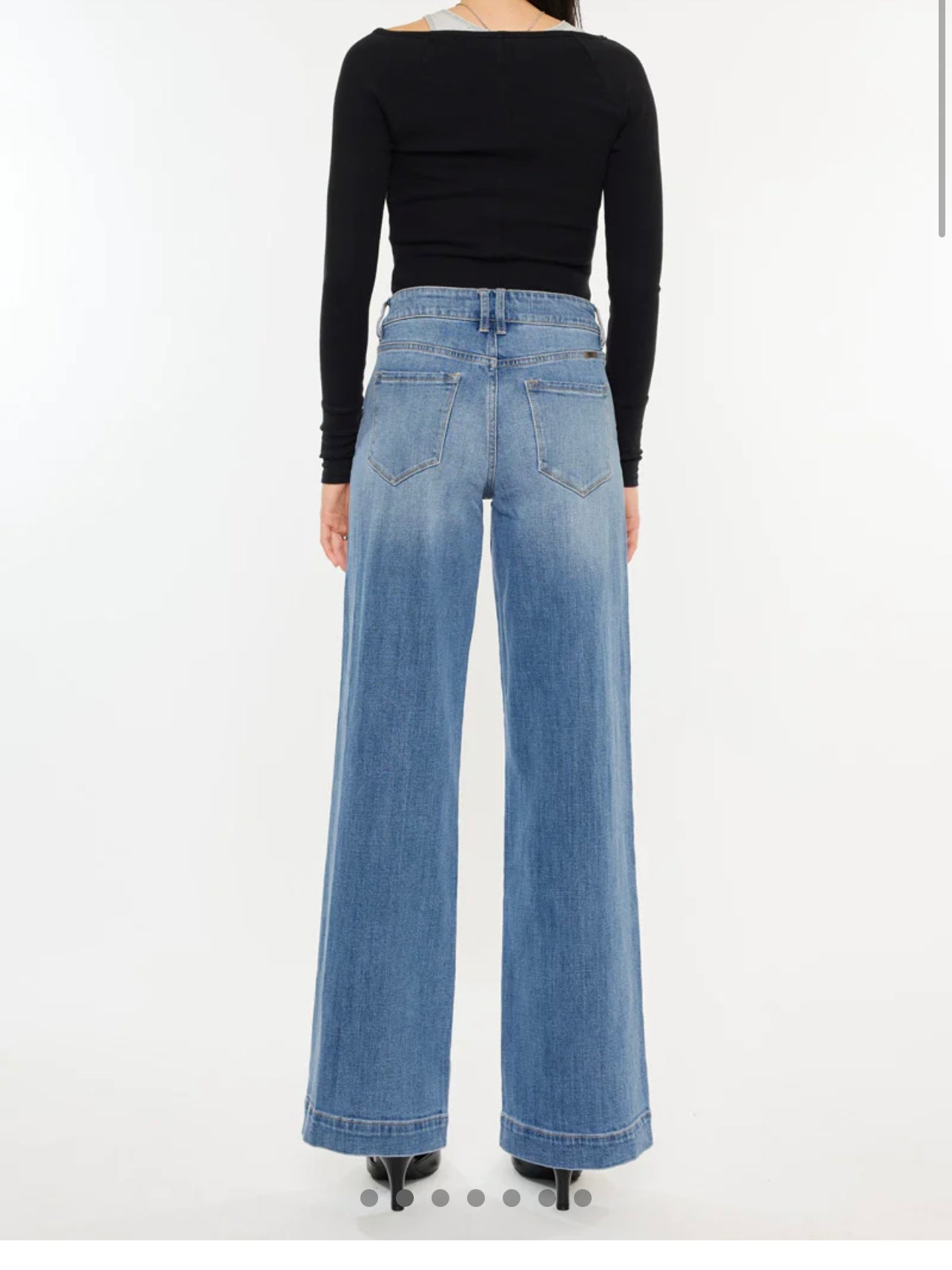 The Bertha High Rise Trouser Wide Leg Jeans