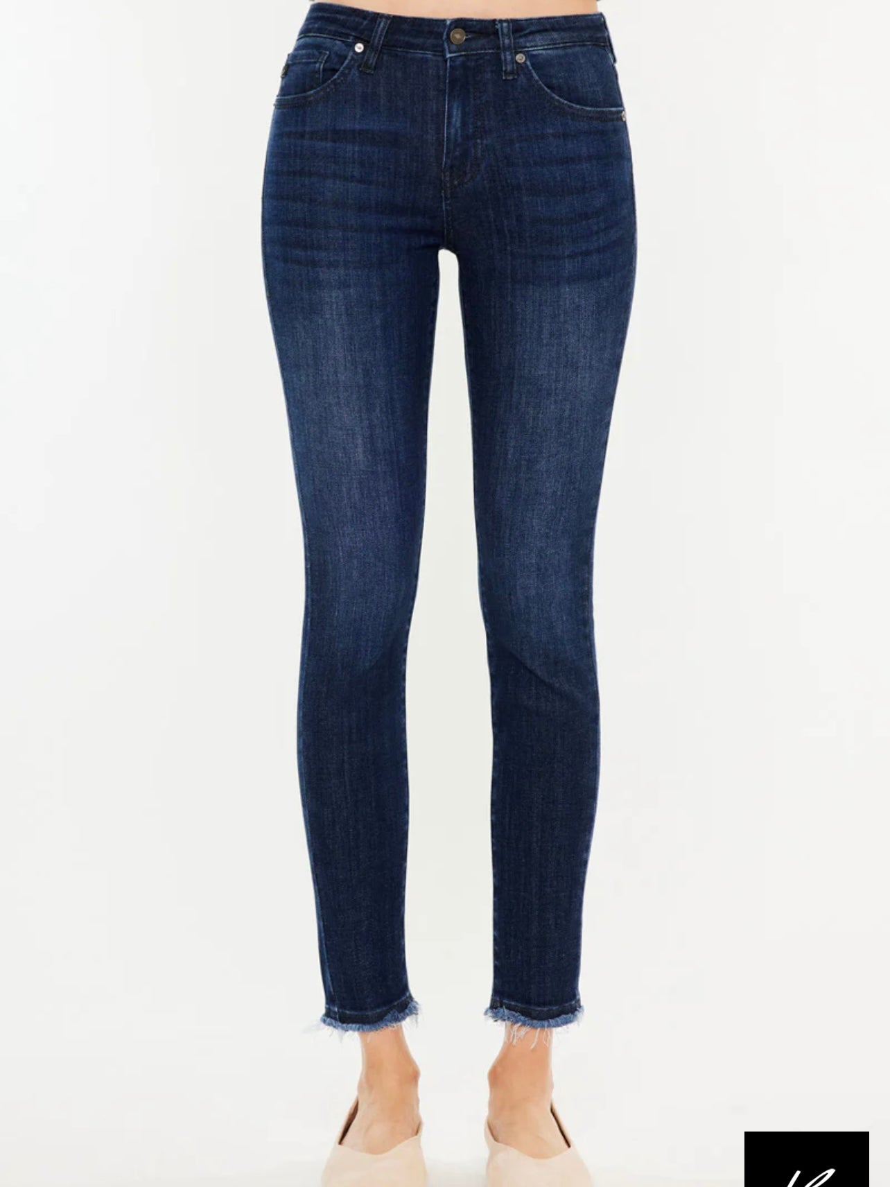 The Atlanna Mid Rise Ankle Skinny Jeans