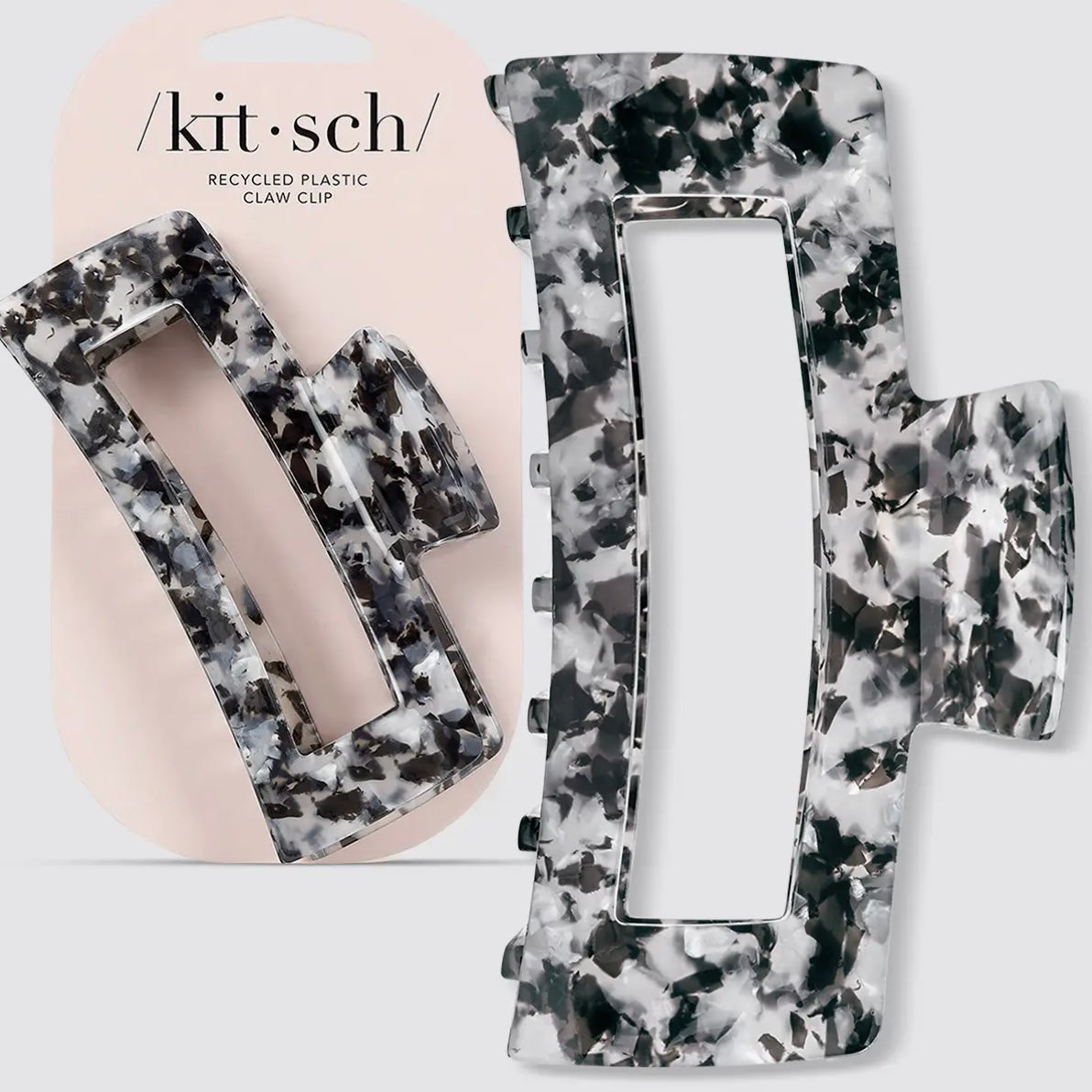 Kitsch Jumbo Open Shape Claw Clip in Black