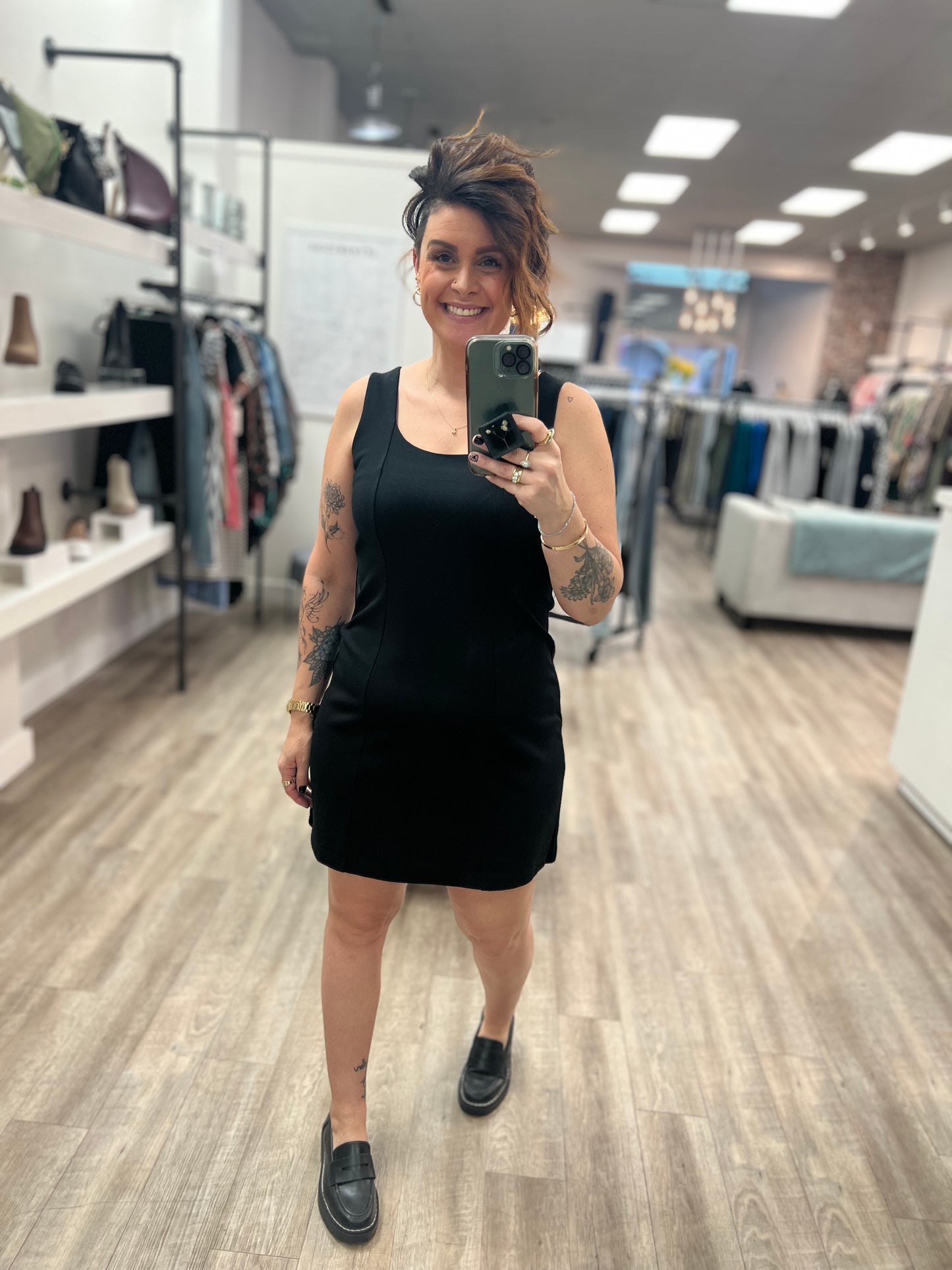 Tank Top Dress in Black