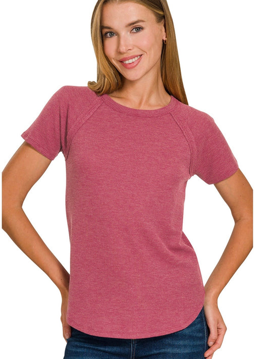 The One The Only Waffle Shirt in Cabernet