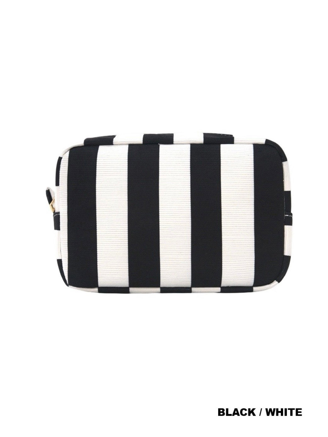 Striped Cosmetic Bag Travel Pouch