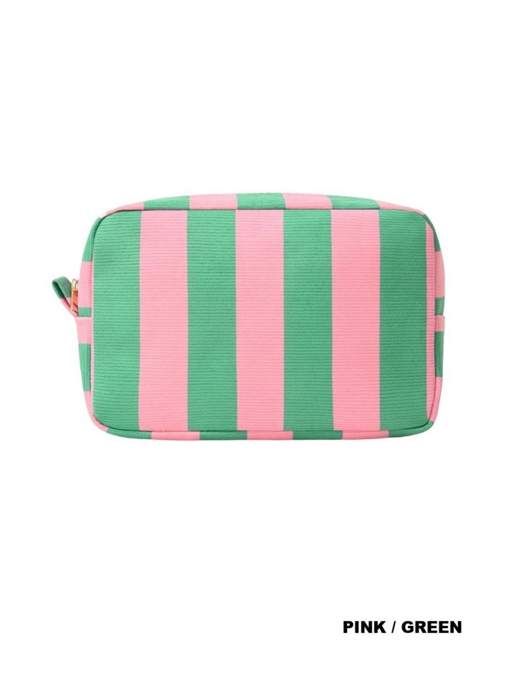 Striped Cosmetic Bag Travel Pouch