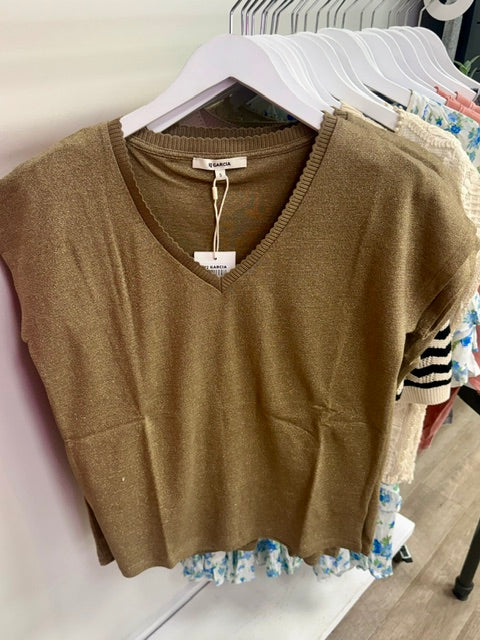 Garcia Sparkle Shirt in Soft Taupe