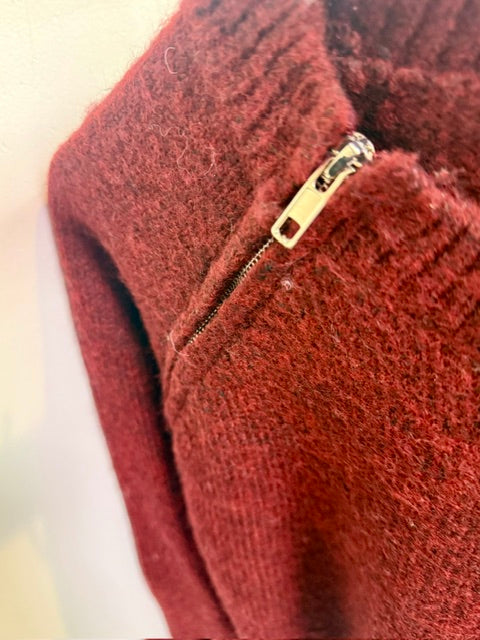 The Side Note Sweater in Merlot