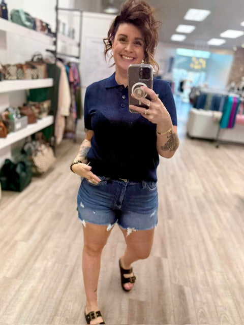 Navy Market Polo