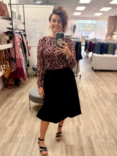 Blurra Balloon Skirt in Black