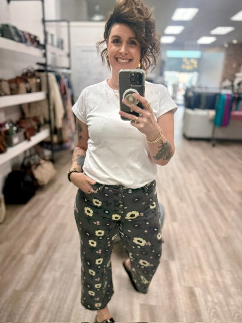 Boho Bloom Crops in Ash