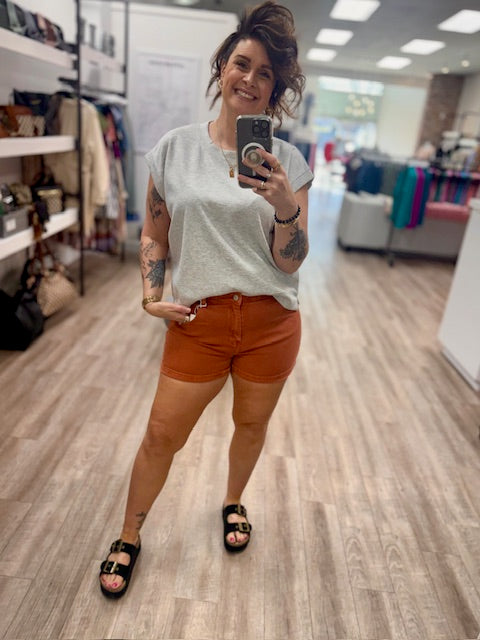 Warm Breeze Shorts in Rust