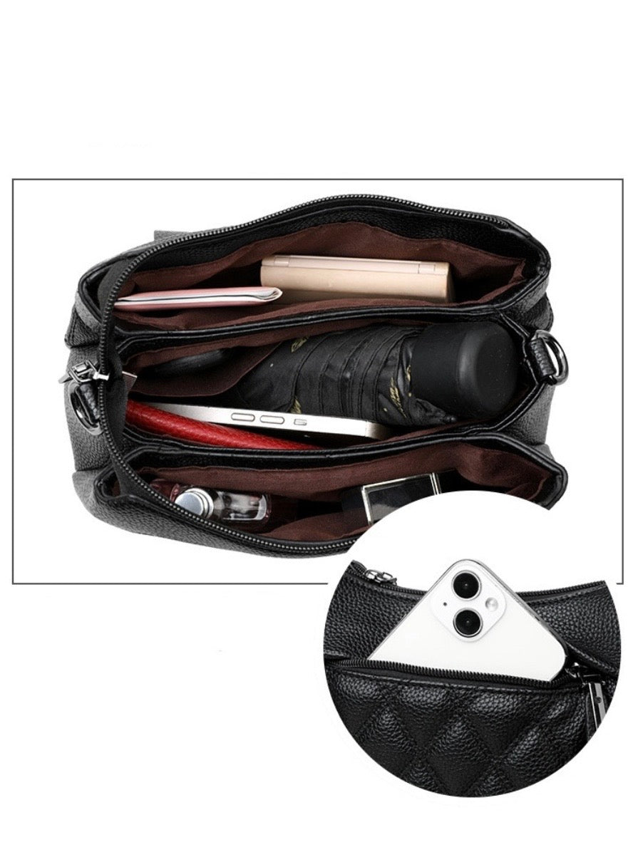 Diamond Quilted Crossbody Shoulder Bag