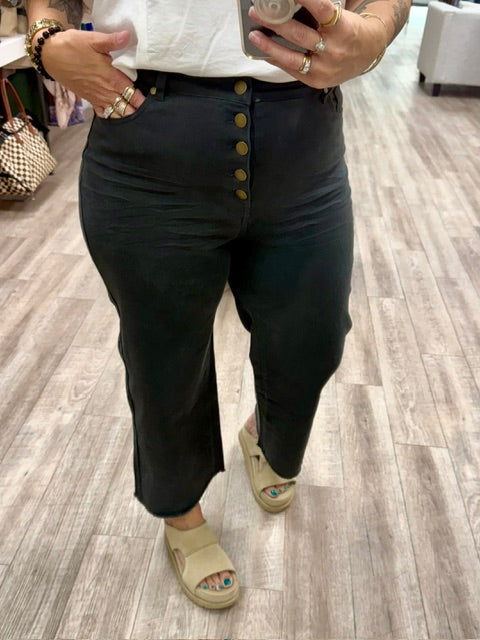 City Chic Cropped Denim in Smoke