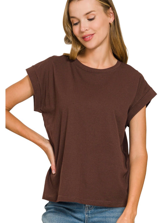 The Remi Tee in Chocolate
