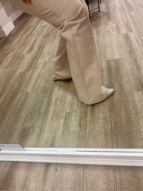 Kiera High Rise Wide Flare Jeans in Pink