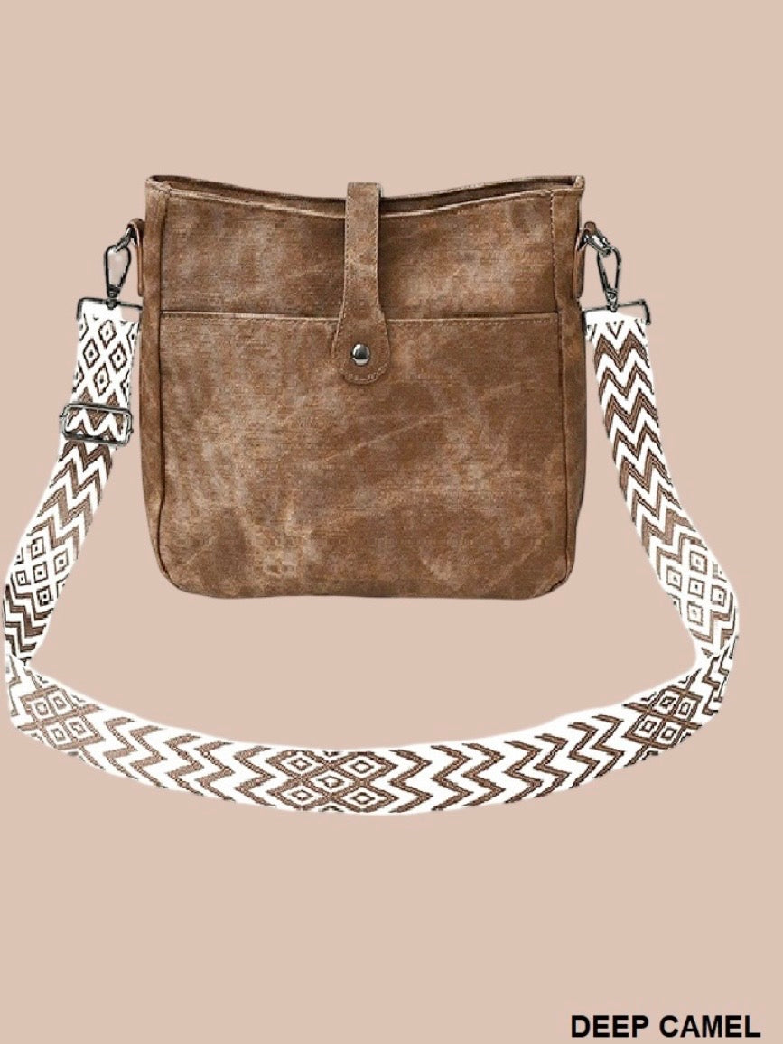 Faux Leather Messenger Bags in Black, Camel and Mocha