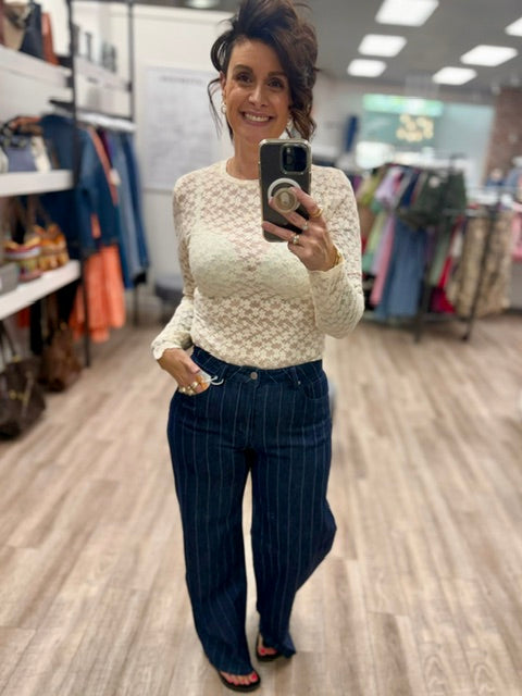 The Ivory Texture Top in Ecru