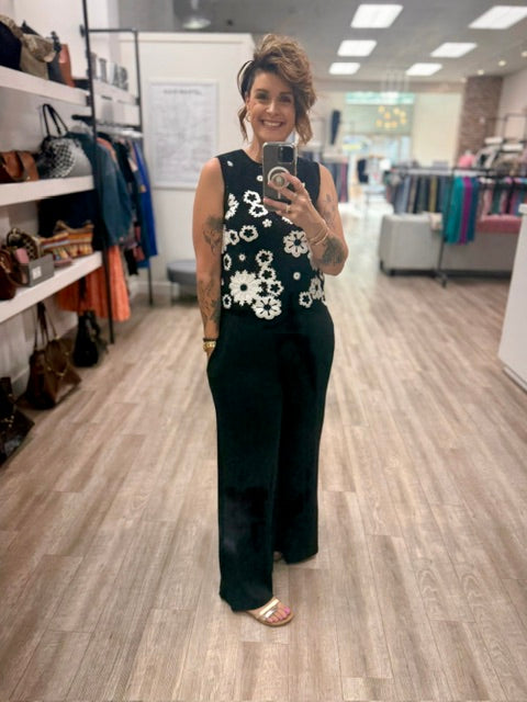The Black Garden Top in Black