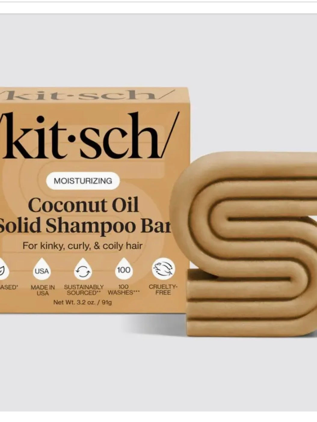 Kitsch Coconut Oil Solid Shampoo Bar