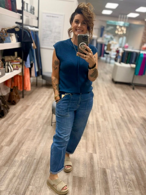 The Everyday Knit Vest in Teal