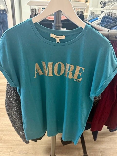 Amore T-Shirt in Blue Lagoon