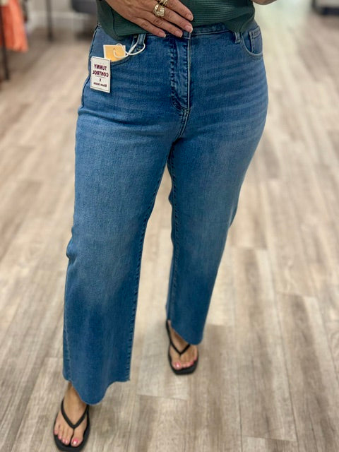 Risen Tummy Control High Rise Crop Wide Leg in Medium