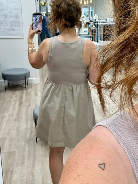 Meet Me Downtown Dress in Ash Mocha