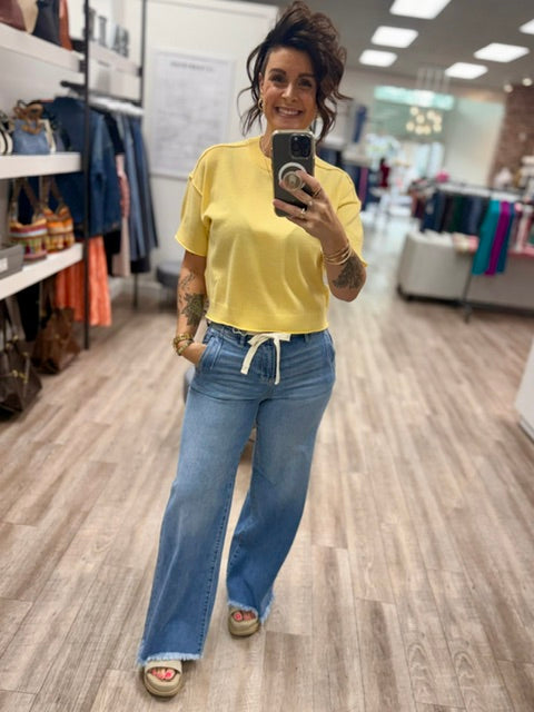 The Casual Cool Sweater in Butter Yellow