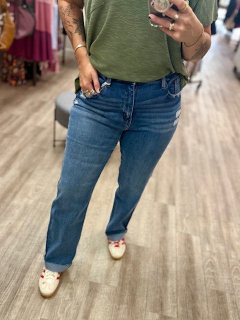 Trinity High Rise True Straight Jeans