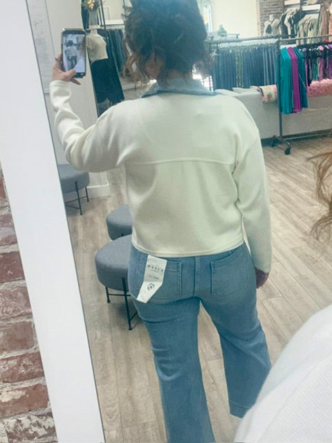 The Blue Jean Babe Jacket in Winter White
