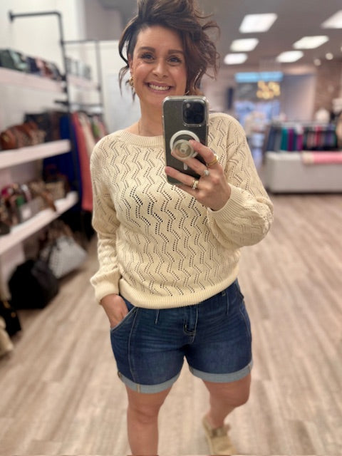 Poppy Pullover in Whitecap