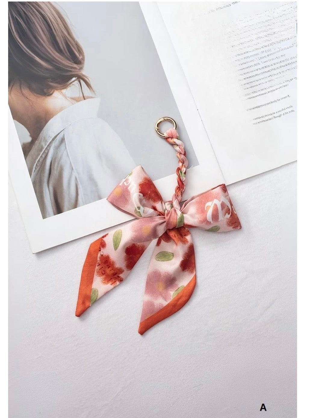 Handmade Scarf Bag Charm Keychain