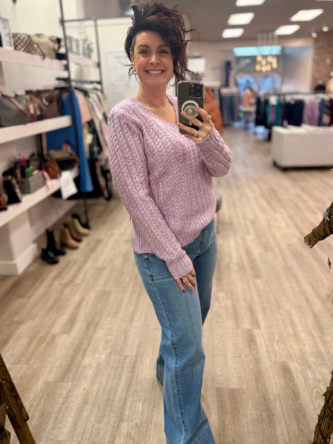 Lavender Luxe Cable Knit