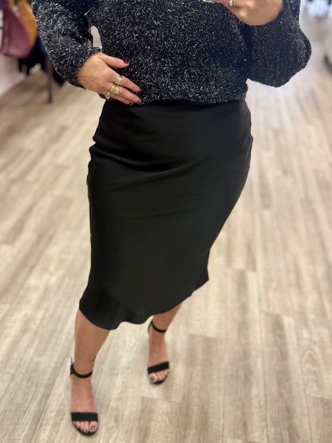 The Slip Skirt in Black