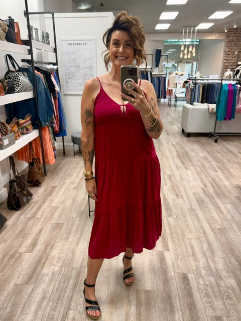 Bordeaux Bliss Dress Cami Dress in Cabernet