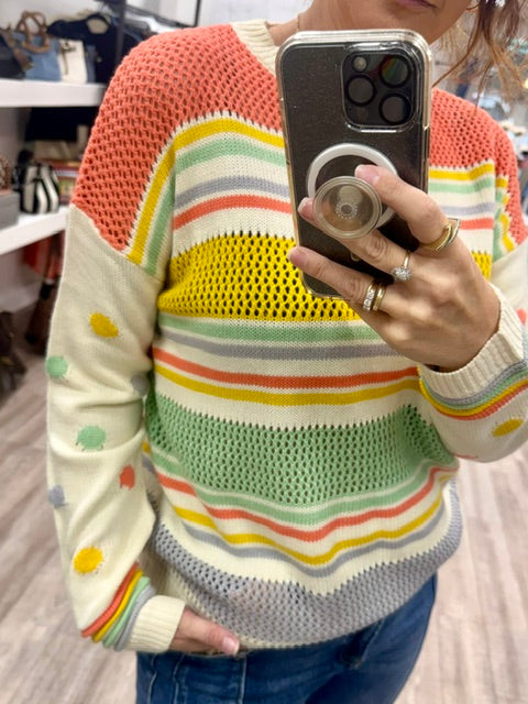 The Daydream Sweater in Ivory Coral