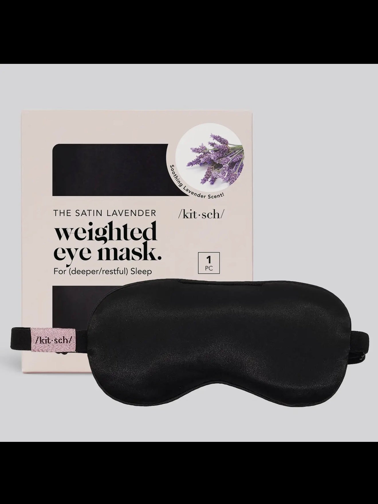 Kitsch Lavender Weighted Satin Eye Mask