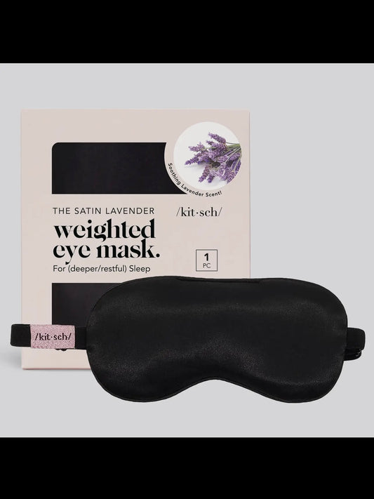 Kitsch Lavender Weighted Satin Eye Mask
