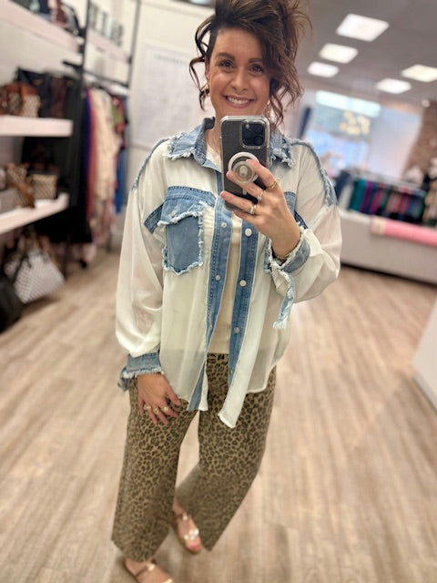 Denim Patchwork Shirt