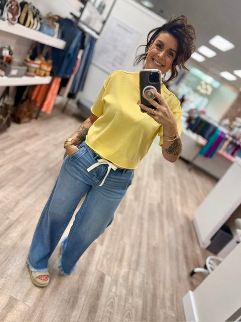 The Casual Cool Sweater in Butter Yellow