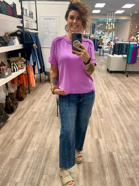The Cozy Classic Top in Spring Violet