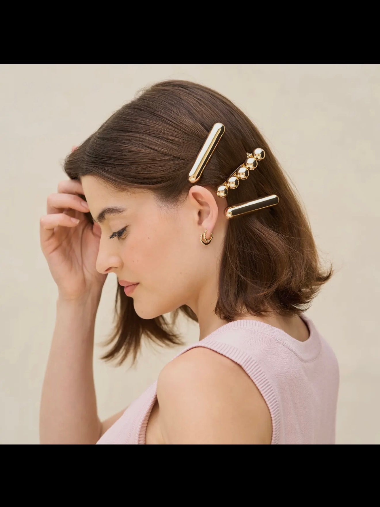 Kitsch Gold Metal Barrettes