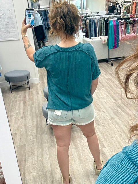 The Main Street Tee in Teal